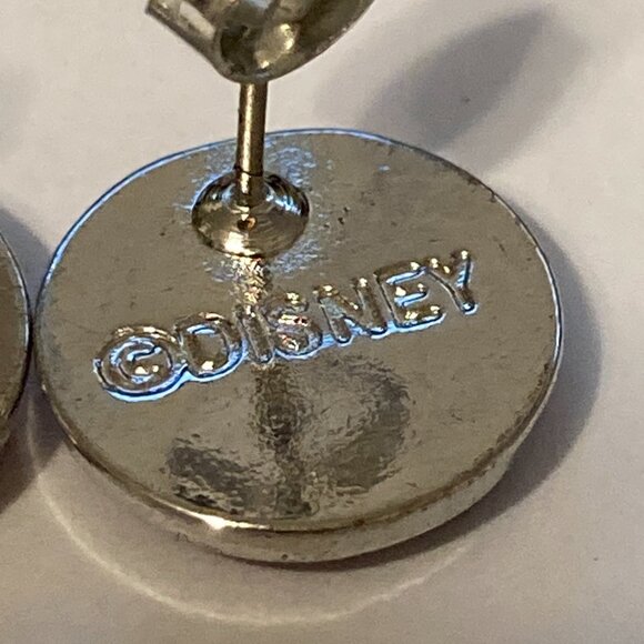 Disney Minnie Mouse Santa Christmas Earrings Silver Tone Hypoallergenic Posts - Picture 8 of 9